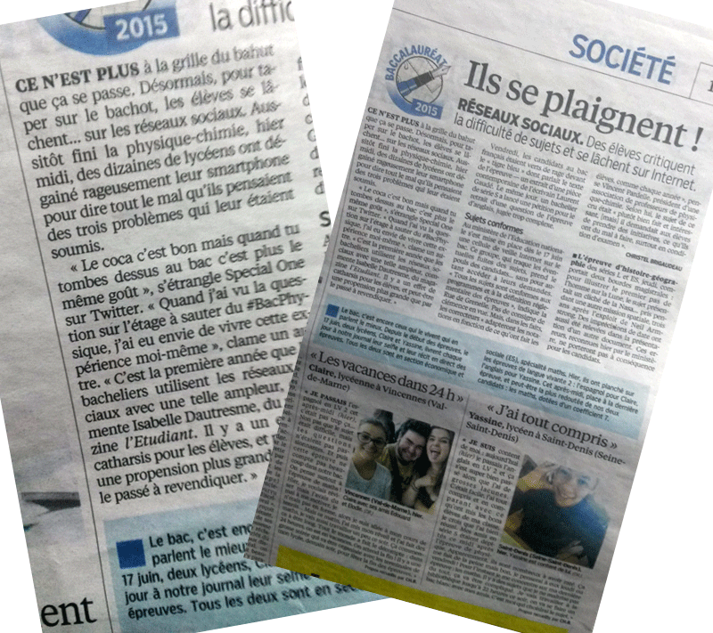 Extrait du Parisien