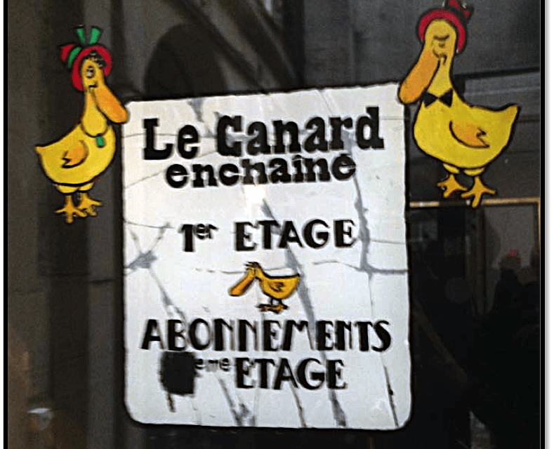 Les étudiants visitent le Canard Enchaîné