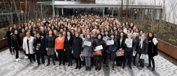Les journalistes femmes du Parisien et des Echos le 8 mars 2018.